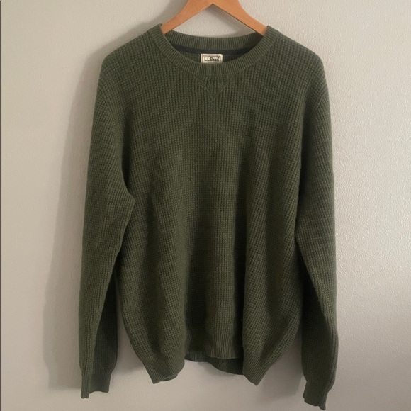 L.L. Bean Other - L.L. Bean Men’s Green 100% Cashmere Sweater Size XL